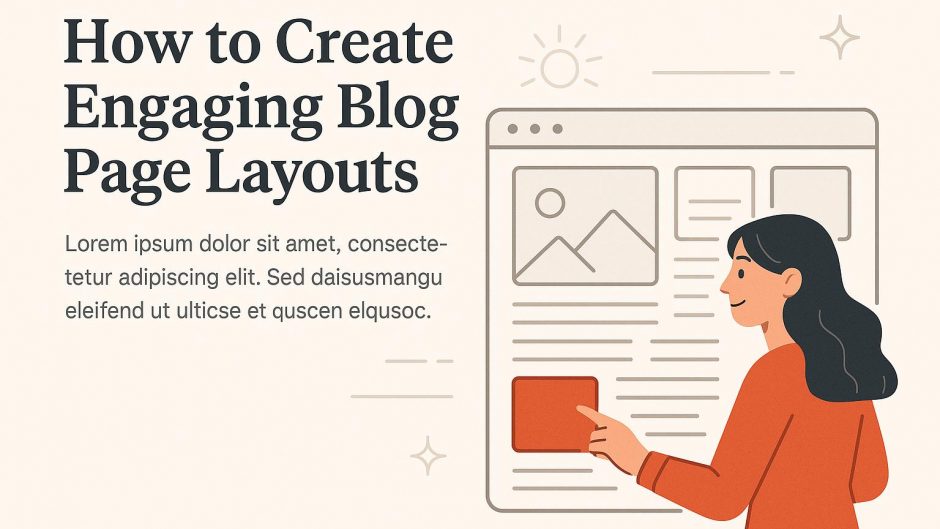 How to create engaging blog page layouts.