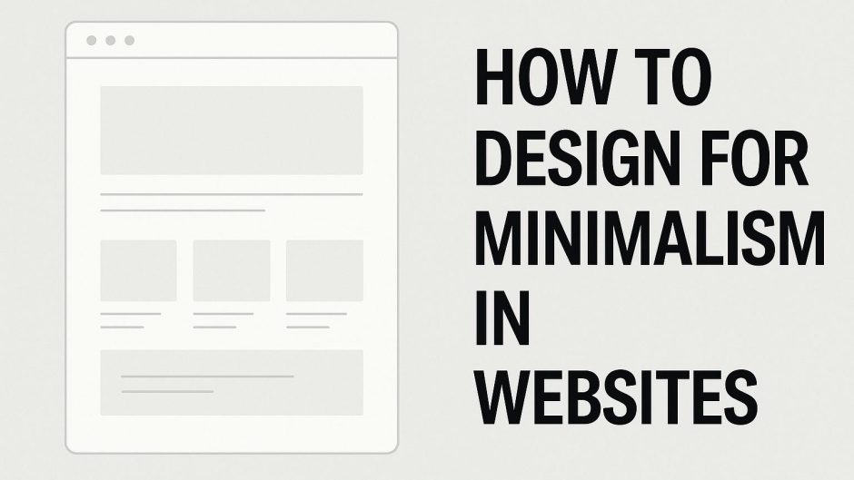 How to design for minimalism in websites.