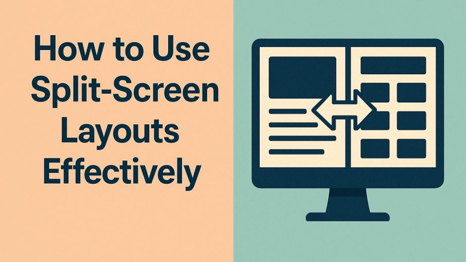 How to use split-screen layouts effectively.