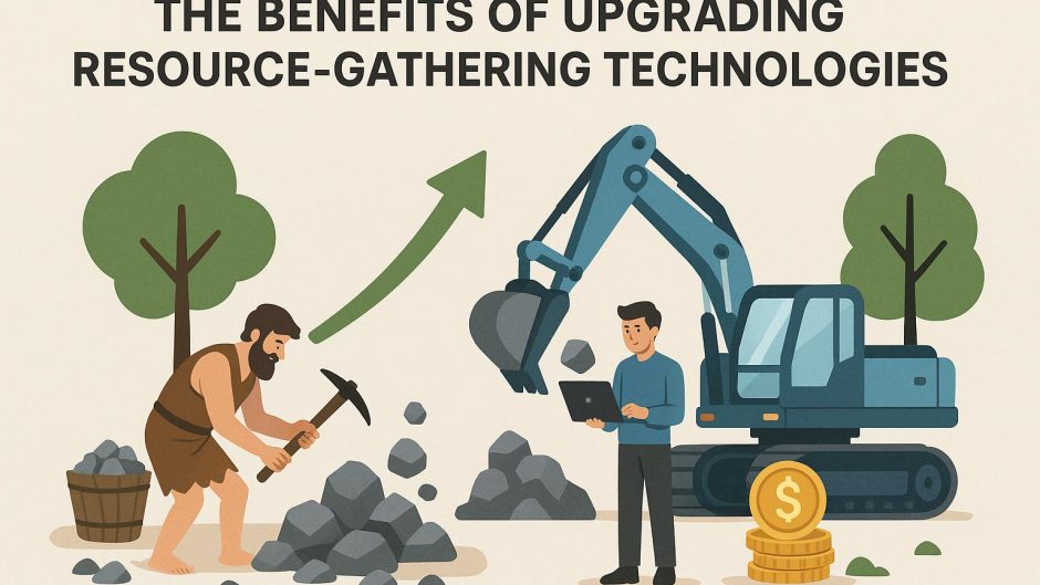 The benefits of upgrading resource-gathering technologies.