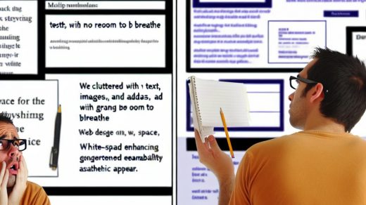 The significance of whitespace in web design.