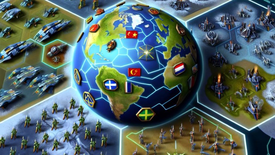 The world domination mode in Empire Earth III.