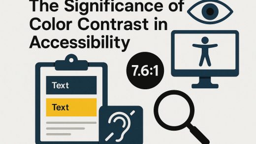The significance of color contrast in accessibility.