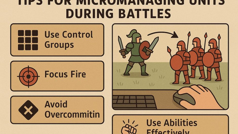 Tips for micromanaging units during battles.